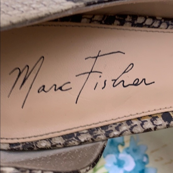 Marc Fisher snakeskin look high heeled shoes 8.5 - Picture 5 of 8
